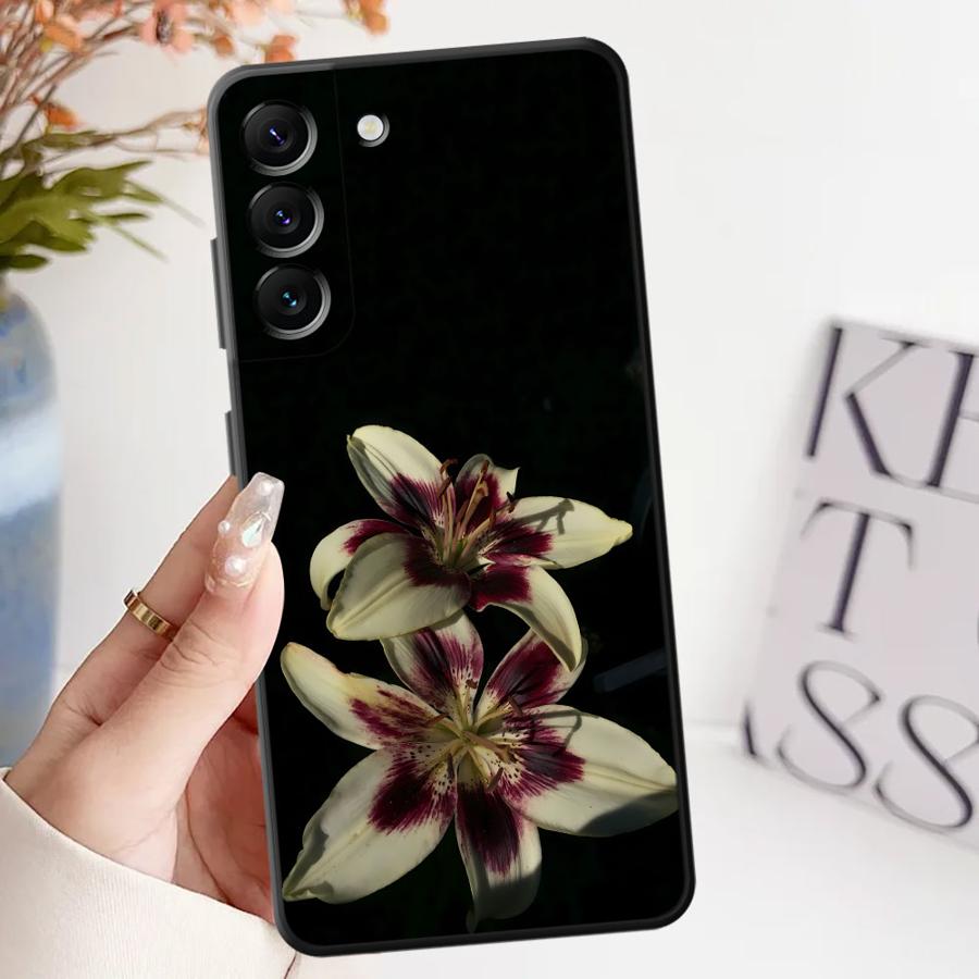 Phone Cover Case for Samsung Galaxy A26 A72 A23 A22 A25 A71 A32 A53 A35 A55 A41 A24 A52 A36 A73 A51 Lily Orchid Flower Print