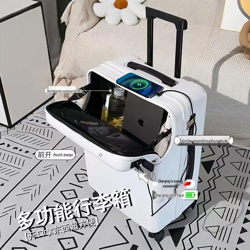 Lishin Front-Access Hardside Spinner Suitcase with USB Port 32 inch