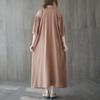 2025 Summer Plus Size Women's Retro Embroidered V-Neck Bell Sleeve Dress