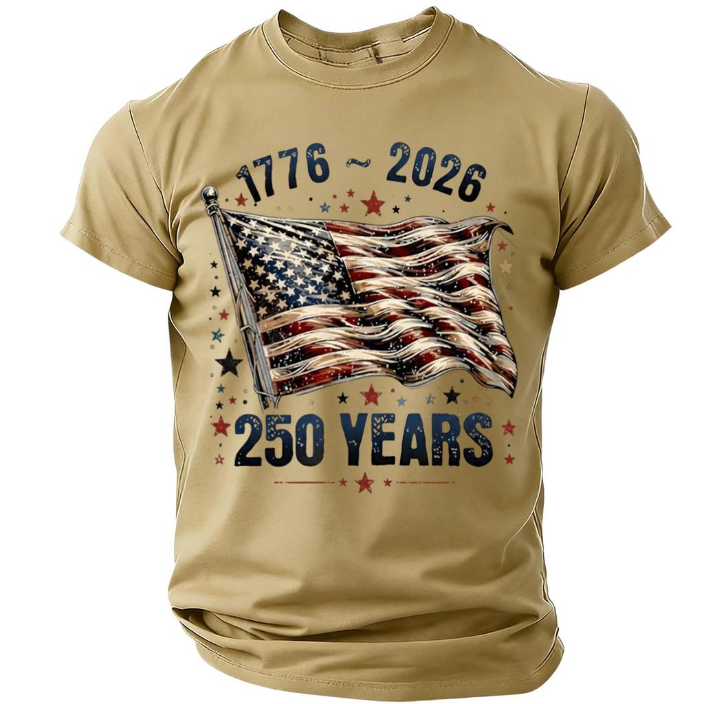 Men's Casual Round Neck Short Sleeve T-Shirt