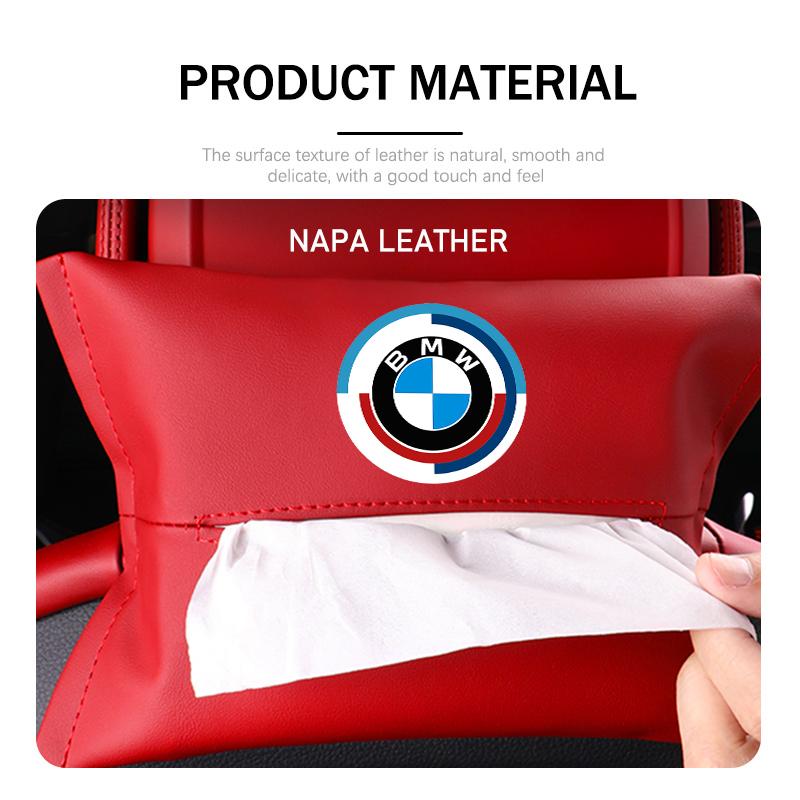 AAACC1 Car Tissue Box Seat Back Paper Bag Interior Decoration Supplies For BMW X1 X2 X3 X4 X5 X6 F49 F39 F25 G01 F16 G06 G07 F25 F30