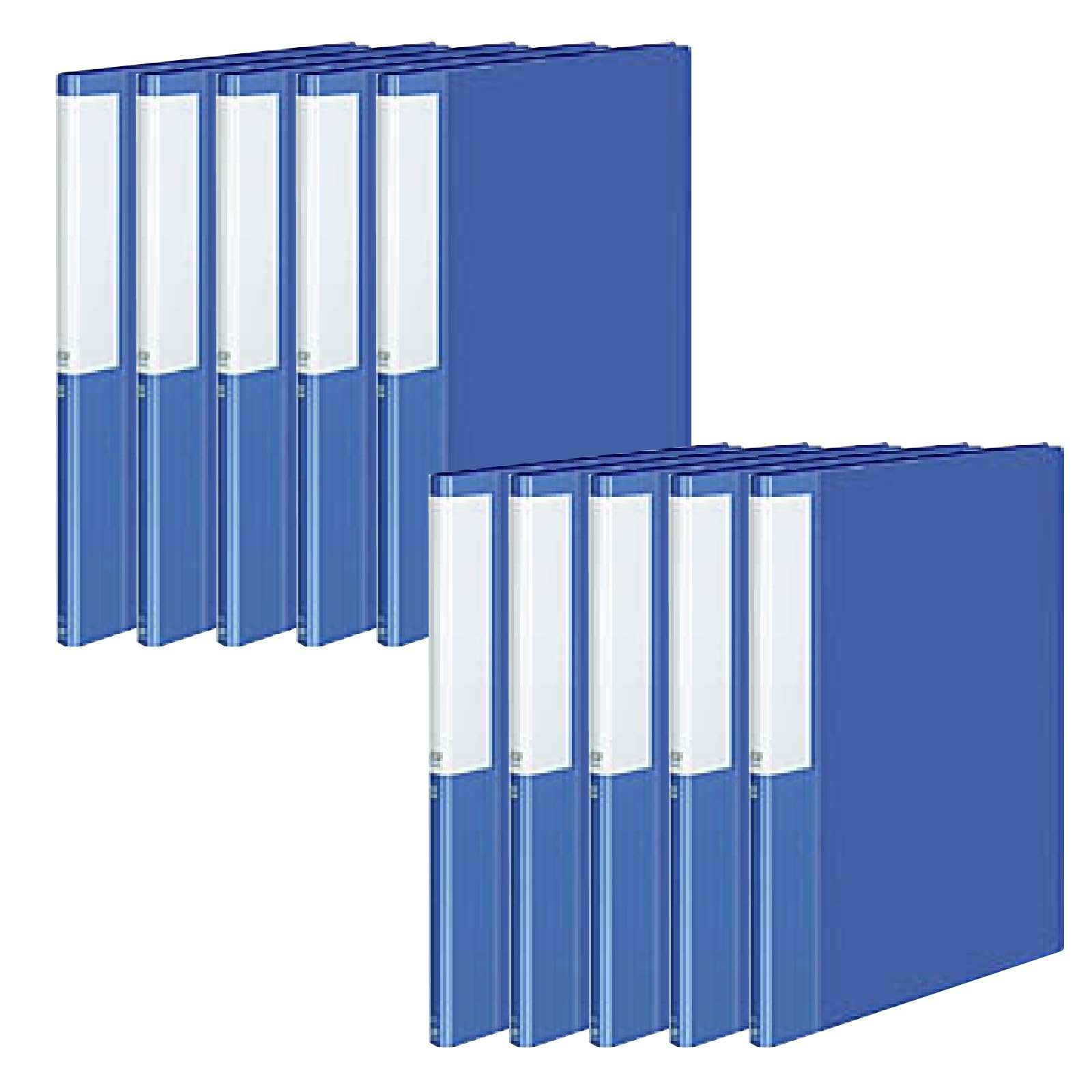 

KOKUYO File Clear Book POSITY Fixed Type A4 20 Pockets Blue 10 Book Set P3 La-L20NBX10