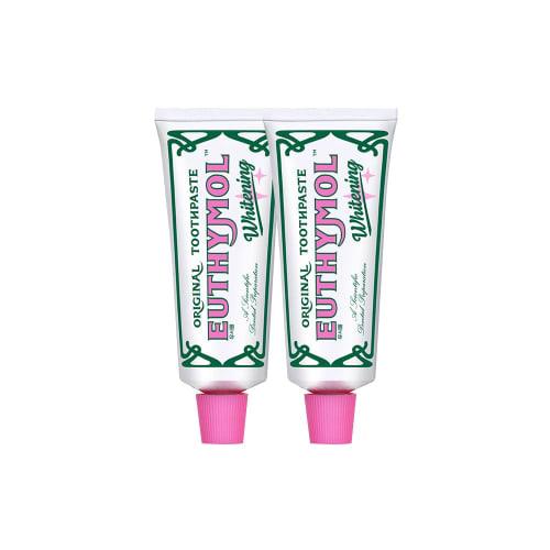 

EUTHYMOL Отбеливающая зубная паста, 106 г (2 упаковки) *Не с ароматом персика, Плотная пена, Легко использовать, Прохладная мята, Освежающий, Уход за свежестью дыхания