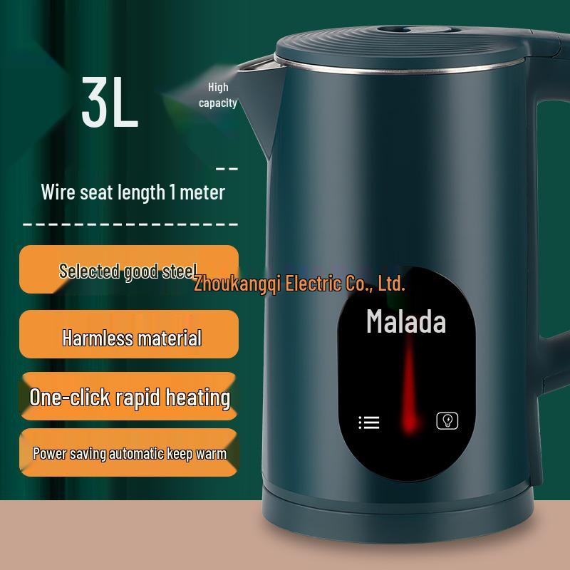 Malata Velkokapacitní elektrická konvice - Rychlý var, Izolovaná, Automatické vypnutí.