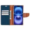 MERCURY GOOSPERY For iPhone 16 Case Canvas Texture Leather Wallet Phone Cover