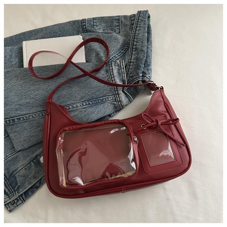 JZX Japanse Anime Ita Bag Grote Capaciteit Vintage Crossbody Tas voor Vrouwen Koreaanse Zoete Manga Schoudertas Onderarmtas One Size rood