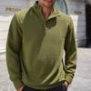 Spring Autumn Quartet Men's Standing Collar Single Breasted Casual Long Sleeve Sweatshirt Men Warmth Comfortable Fit Skin-friendly Breathable Tops
