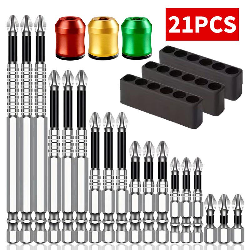 K5 Anti-Slip Shock-Resistant Phillips Screwdriver Bit Set - Strong Magnetic, High Hardness, High Torque.
