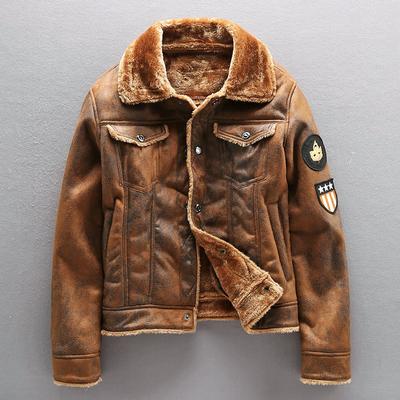 Leather Jacket Men Plus Velvet Thickened Pu Leather Jacket Male Fur Coat Outwear Autumn Winter Brand Clothing