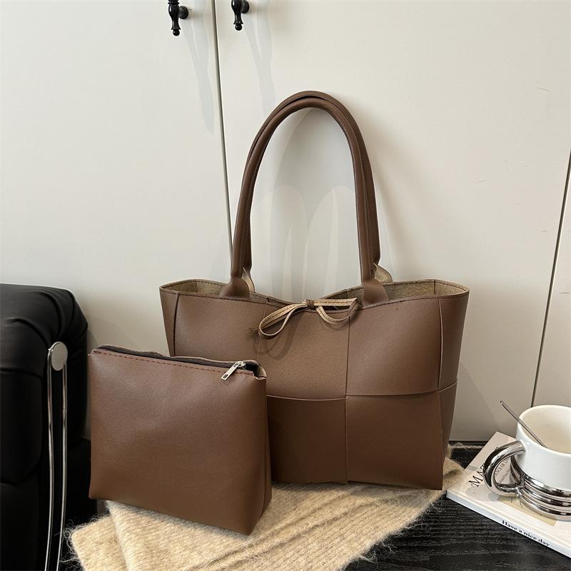 Women's Autumn and Winter New Versatile Two-piece Fashion Design Foreign Style Large Capacity Shoulder Portable Tote Bag