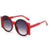 New personalized contrasting color round irregular sunglasses round face thin hip-hop funny UV-proof sunglasses