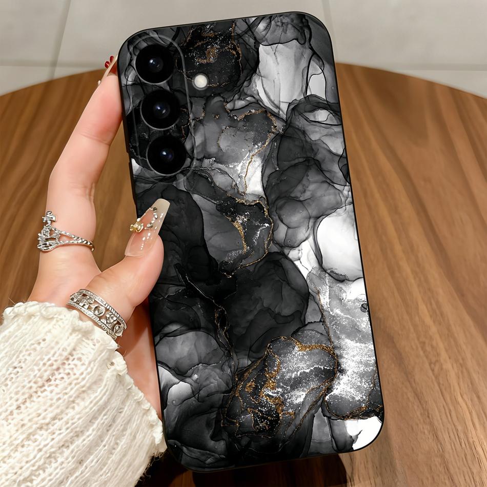 

Ink Wash Style Bumper For Samsung S26 S25 S24 S23 S22 S21 S20 FE Ultra Plus Phone Cases Soft Lightweight Protective Cover Coque Samsung S23 Plus&Matte Silicone