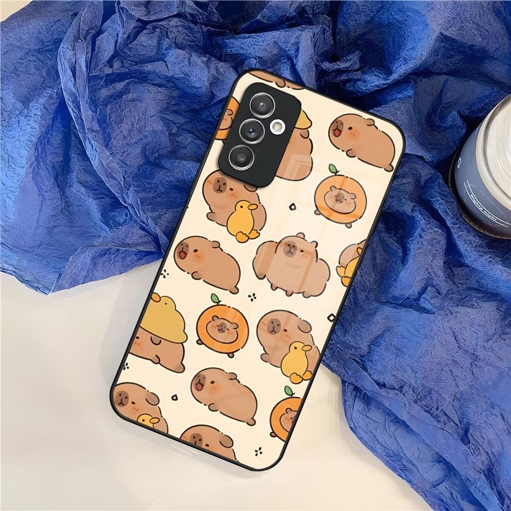 

Cute Capybara Phone Case for Samsung Galaxy S26 S25 S24 S30 S21 S23 S20 S22 Fe Pro Edge Ultra Plus glass Cover Galaxy S23 FE