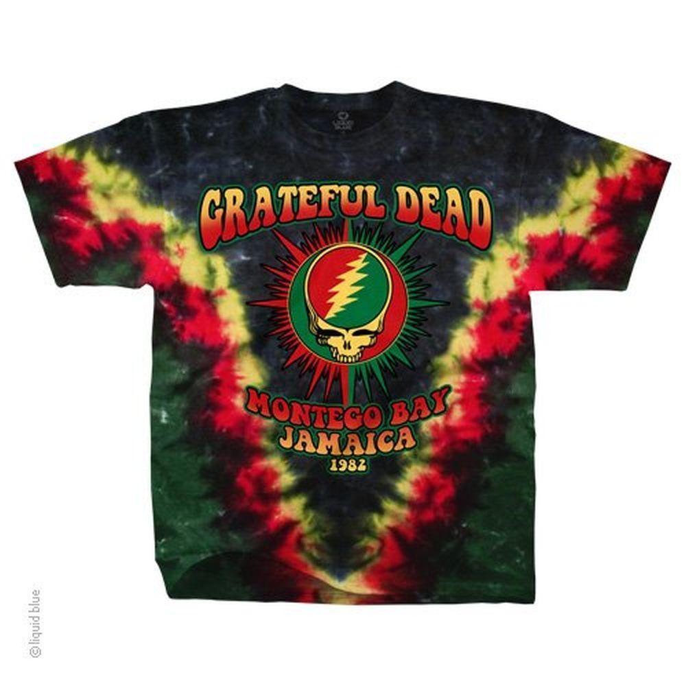 Grateful Dead Montego Bay 1982 Double Sided V-Dye T-Shirt M