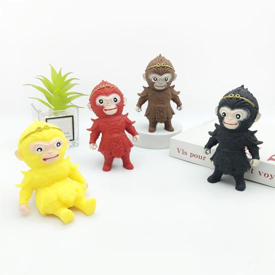 Wukong Squeeze Toy Pomalý odraz Stres Úleva od úzkosti Přenosná Děti Teenageři Dospělí Opičí král Squishes Senzorická Fidget hračka