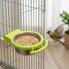 Detachable Bird Feeding Dish Stainless Steel Parrot Food Cup Bird Drinking Cup  Bird Perch