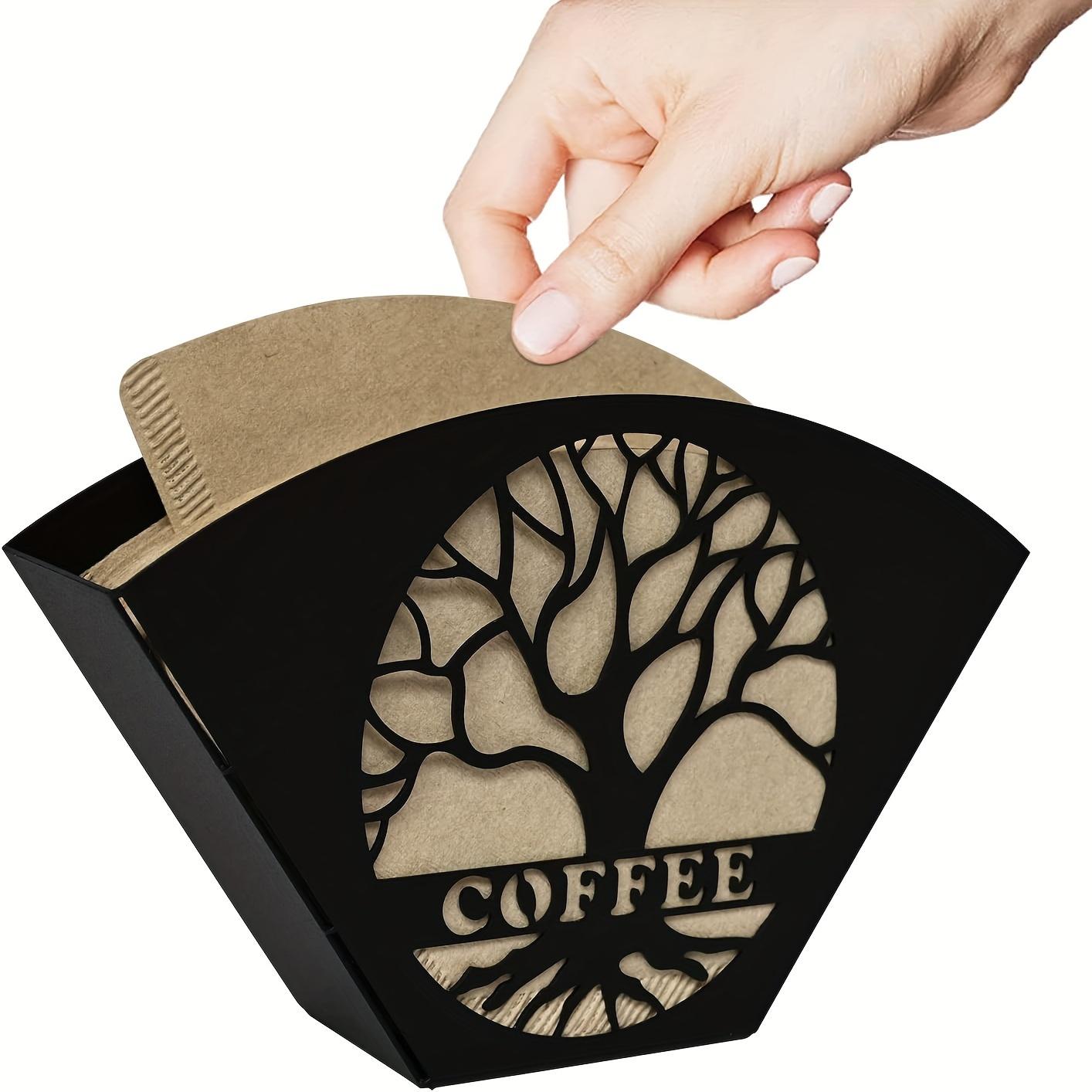 

Магнитная железная настенная полка для хранения кофейных капсул и фильтровальной бумаги чёрный