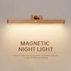 Dc5v 1A Led Wooden Mirror Front Fill Light Adjustable Angle 4000k Magnetic Design Wall Lamp Night