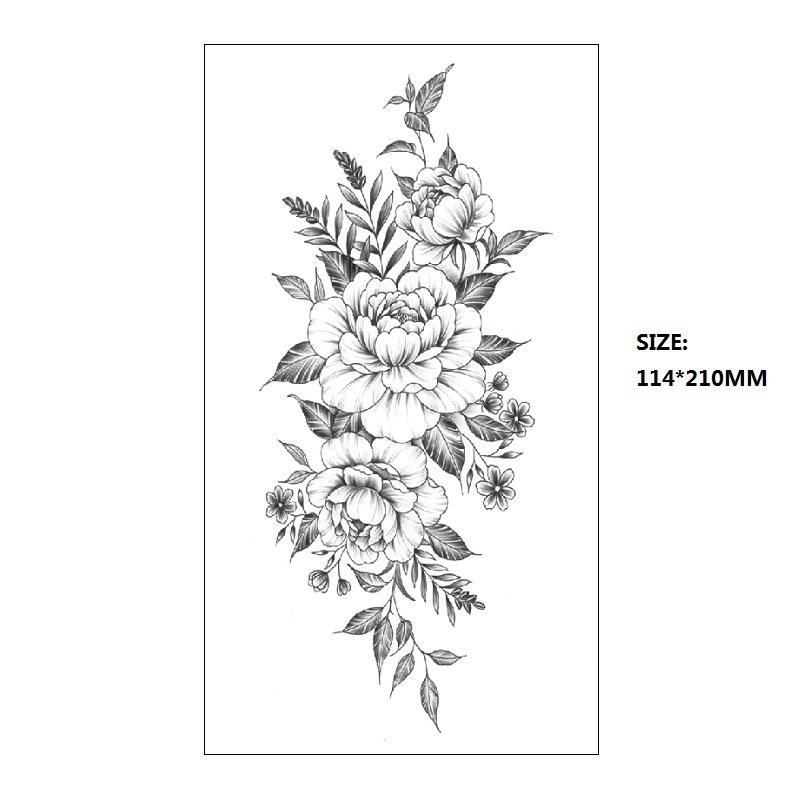 Bohemian Geometric Shape Water Transfer Small Full Arm Back Sexy Simulation Tattoo Sticker