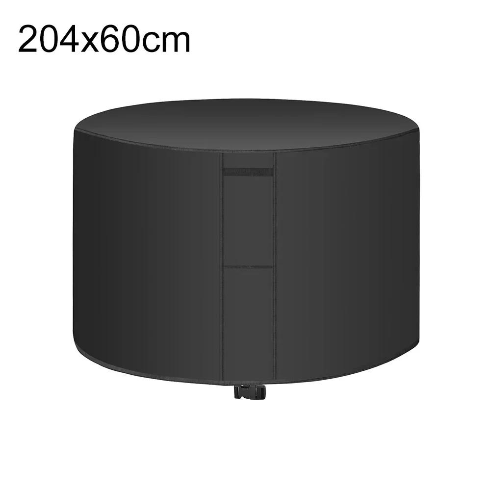 Outdoor Table Cover Round Furniture Cover Adjustable Drawstring Compact Storage Bag Easy To Clean Material Patio Decoration