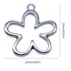 Popular Ancient Silver Alloy DIY Accessories Hollow Flower Pendants DIY Handmade Bracelet Necklace Earrings Materials