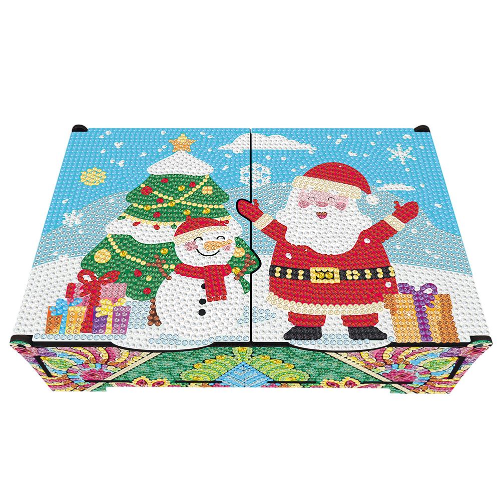 Diamond Painting Holzaufbewahrungsbox DIY 5D Bastel Schmuckschatulle für Armbänder Halsketten Ohrringe