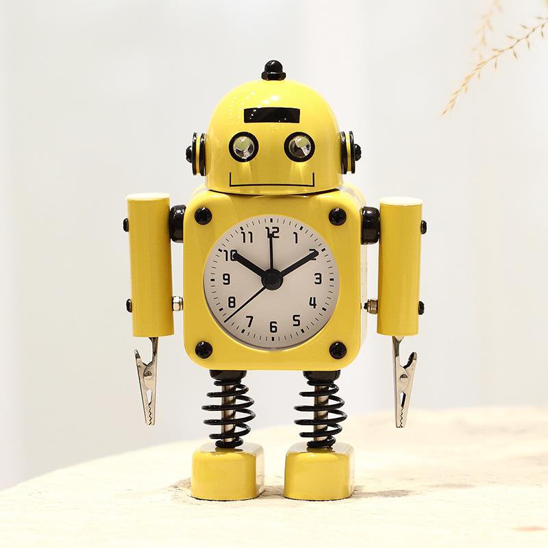 Digital Display Astronaut Metal Robot Luminous Intelligent Electronic Alarm Clock Student Children Bedside Mute Alarm Clock