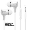 L201 Wired Earphone In-ear Powerful Bass 3.5mm Stereo Earbuds Gaming Headset with Microphone for Mobile Phone