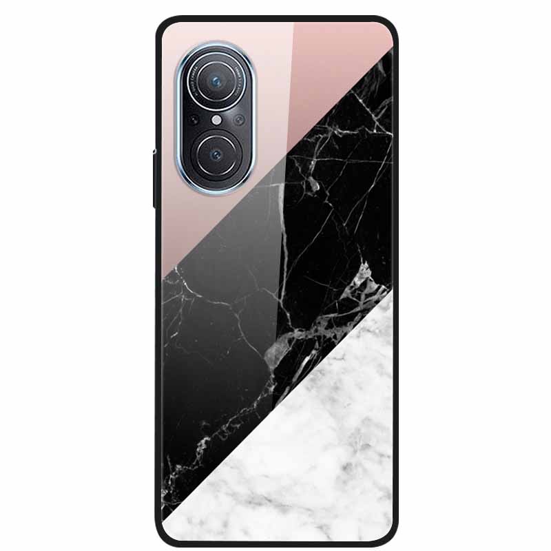For Huawei Nova 9 10 Case Marble Tempered Glass Cover Hard Back Case For Huawei Nova9 10 SE Capa Nova10 Shockproof Funda Coque