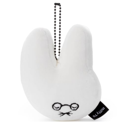 Bruna miffy70th Nineche Design Mocchi-Mocchi-Style Face Mascot Daddy Plush Toy, Approximately 12cm Tall