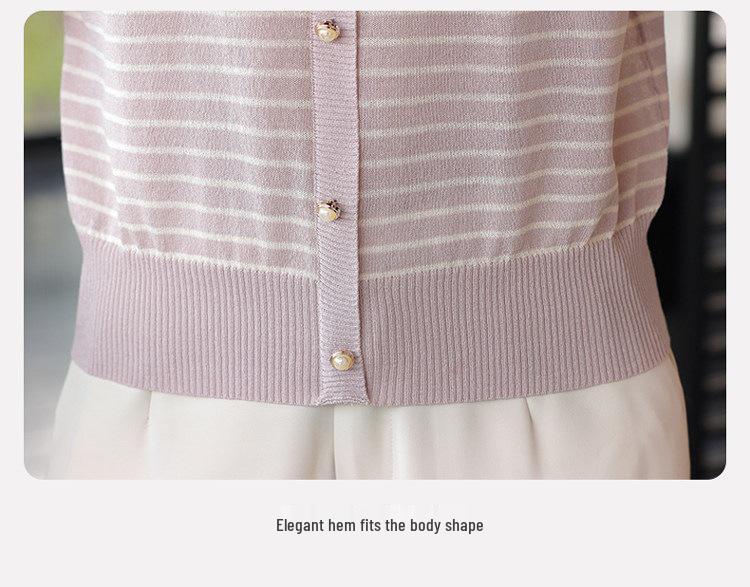 Trendy Summer Ice Silk Blouse Set for Middle-Aged and Elderly Women - 2026 Short Sleeve T-Shirt.
