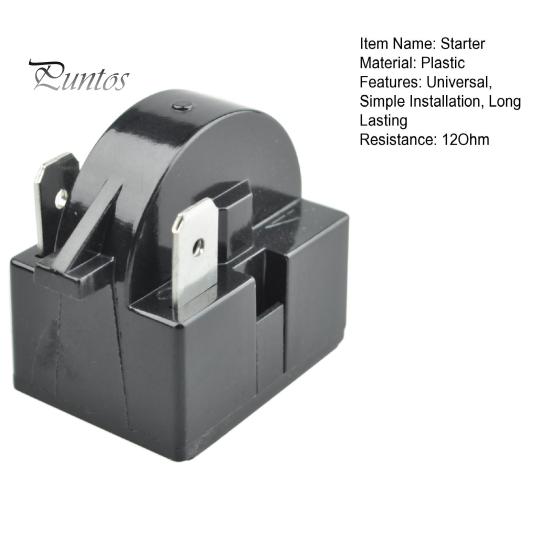 3PIN Terminals Kühlschrank Kompressor Starter 220V 12Ohm Universal Einfache Installation Starter Kühlschrank Teile