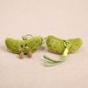 Plush Pickled Cucumber Toy with Lanyard Stuffed Cartoon Cucumber Doll Keychain Pendant Bag Charm Backpack Hanging Decoration