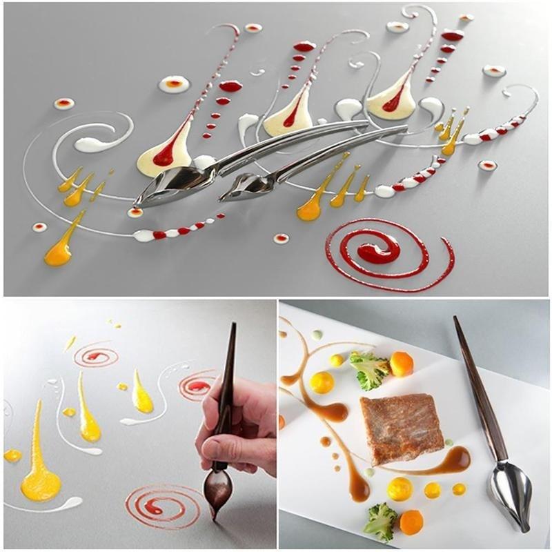 DIY Čokoládová lžička z nerezové oceli Bloom Flower Decoration Tool