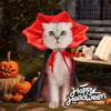 Halloween Vampire Costume Set for Cats Spooky Festival Party Outfit with Cloak And Hat Pet Dress Up Clothes