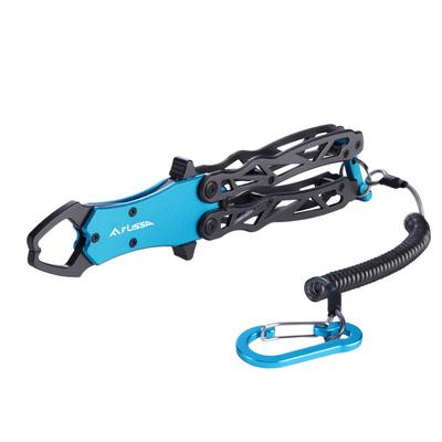 FLISSA Fish Grip Fish Catcher Fish Grip Foldable Aluminum Alloy Rust Resistant Load Capacity 18kg Fishing Tools Lightweight Compact Lock Function