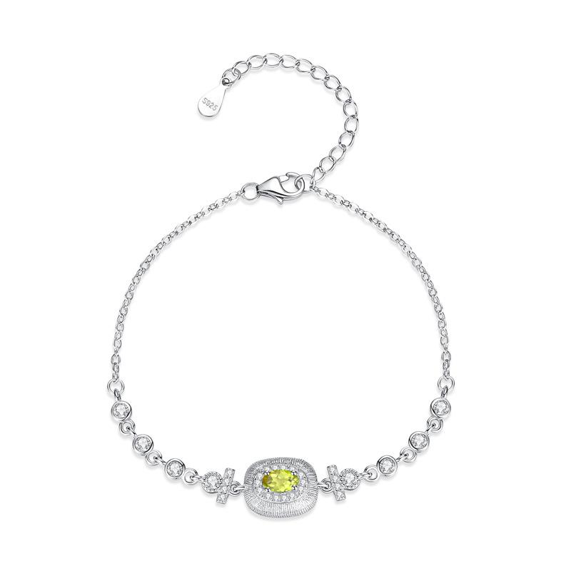 Natural stone hand jewelry S925 sterling silver bracelet women's light luxury niche does not fade exquisite and advanced sense