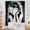 Japan Anime Junji Ito Cartoon Tapestry Art Science Fiction Room Home Decor Wall Hanging Sheets