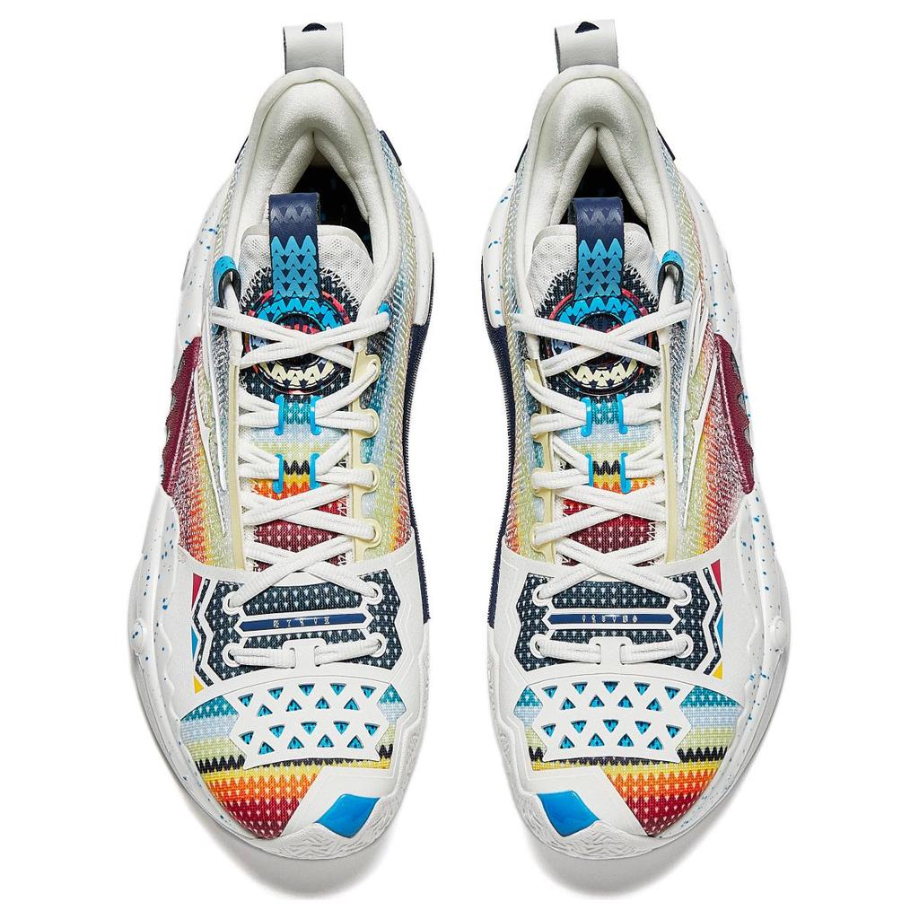 Kyrie Irving x Anta Shock Wave 5 Pro Twilight Pánské tenisky Bílá Modrá Červená 112421111S-4