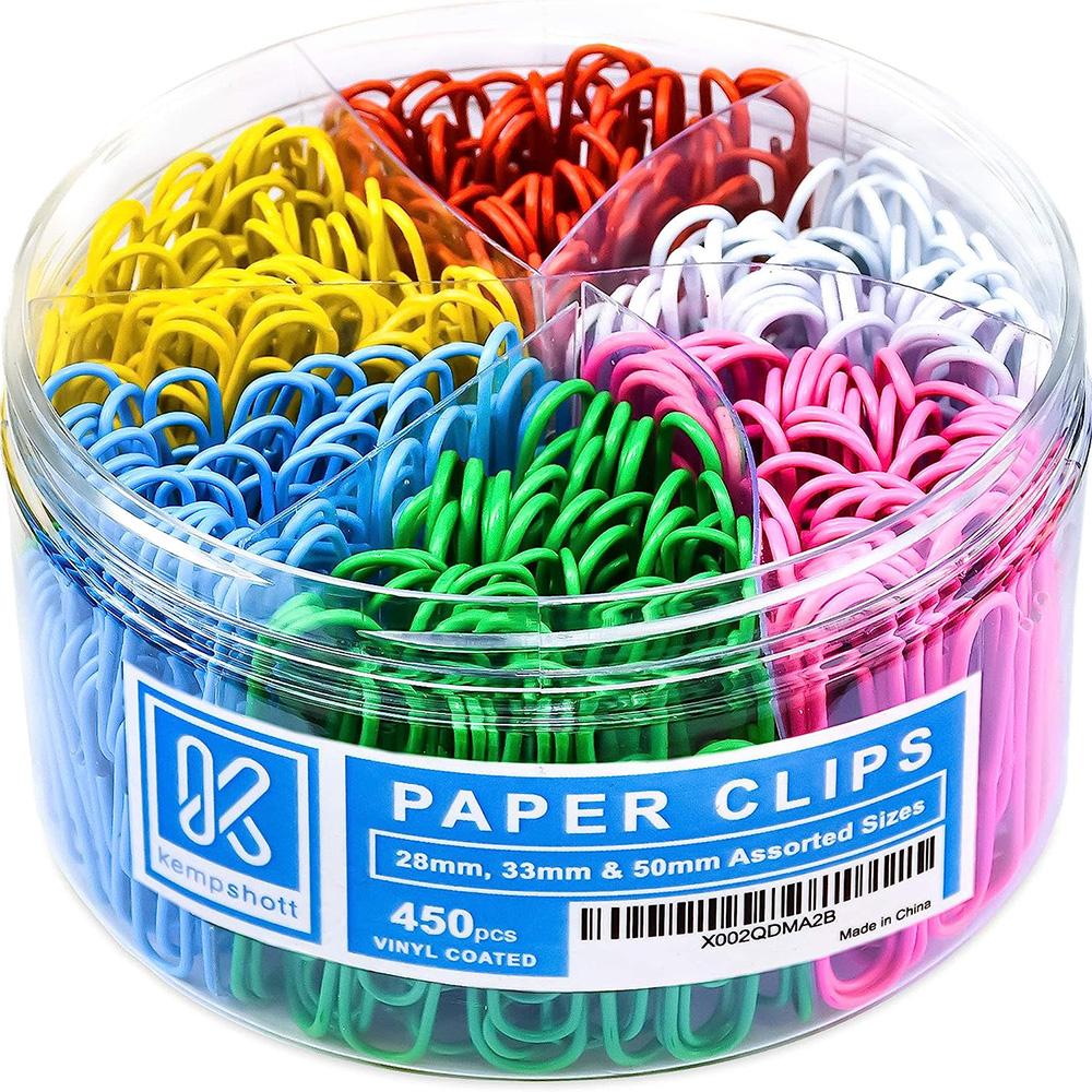 Paper Clips Multicolor 450pcs Mixed Binder Clips for Office School Supplies