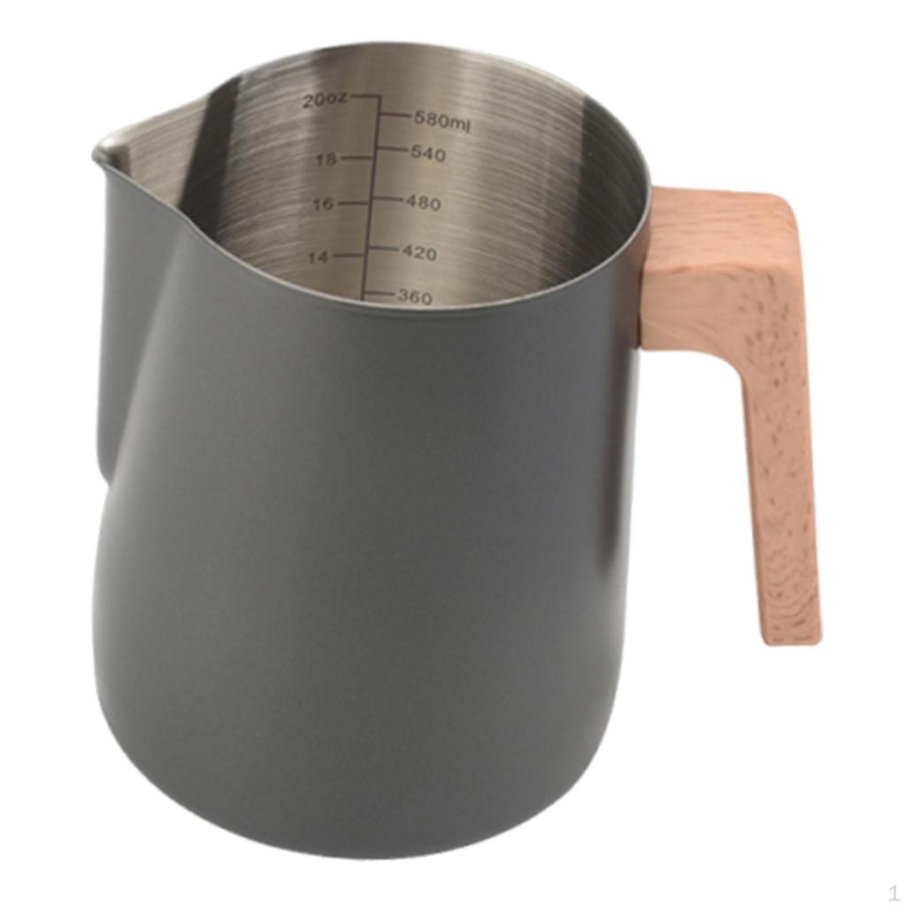 600 ml Mjölkskumningskanna, Idealisk för Espresso, Latte Art och andra konstnärliga kreationer. Easy-tMilk