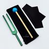 Gold 432HZ Aluminum Alloy Colored Tuning Fork with Triangle Shape.