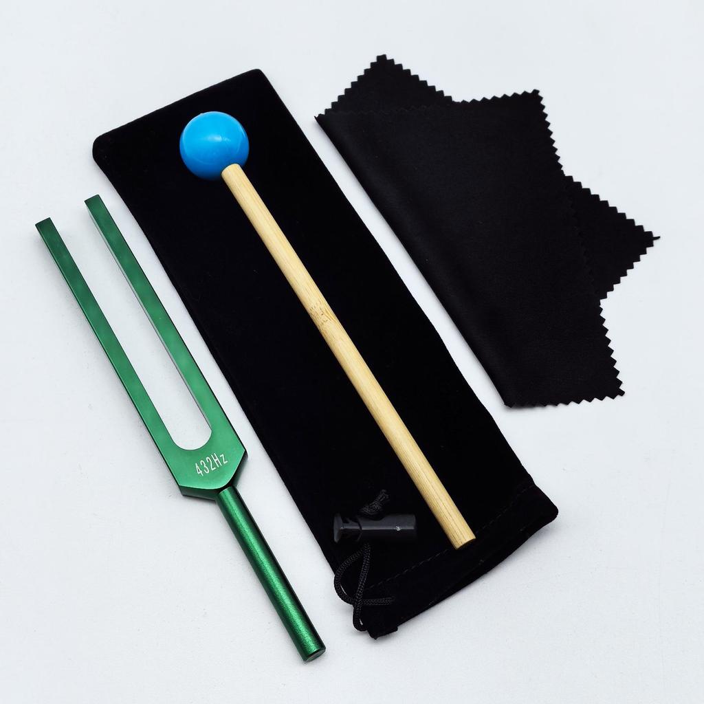 Gold 432HZ Aluminum Alloy Colored Tuning Fork with Triangle Shape.