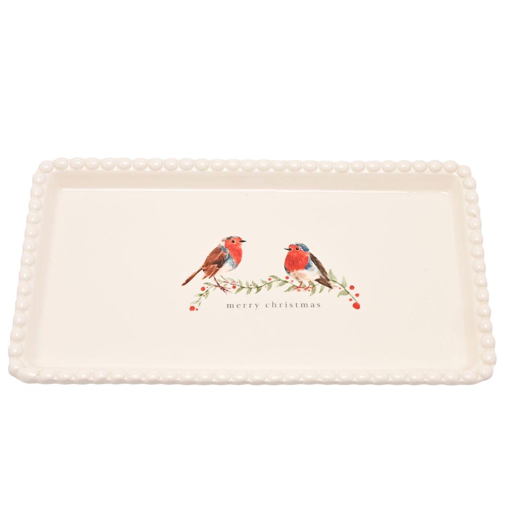 Robin Plate - Merry Christmas