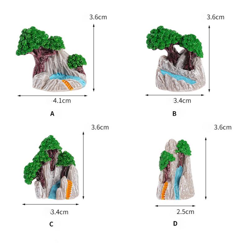 Mini-Landschaft Künstlicher Steingarten mit Moos DIY Gartendeko Kreative Zierfiguren zur Heimdekoration Eingangsbereich Schreibtischdeko
