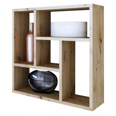 Molly Artisan Oak Bookcase Hanging Shelf for Living Room Office MK Studio