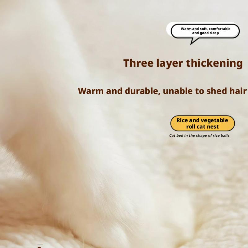 Pet Litter Pet Supplies Thickened Large Dog Cushion Moisture-proof and Warm Dog Litter Round Small Dog and Cat Litter