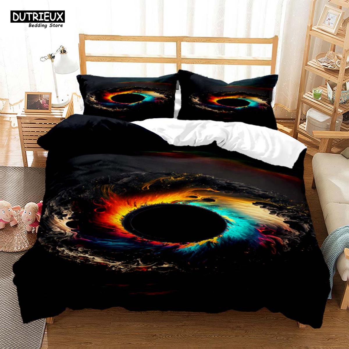 

Space Star Printed Polyester Bedding Set Soft Comfortable Personal Quilt Cover for Home Decor 140x200cm 3pcs