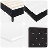 Box Spring Bed with Headboard Black 200 x 90 cm Velvet