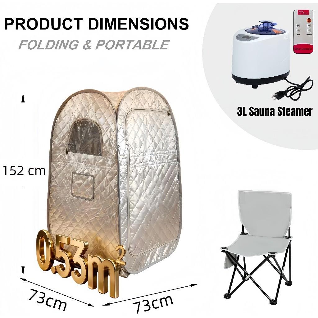 Portable Sauna Tent Steamer Personal Home Steam Sauna Set Full Body SPA Fumigation Sauna Box Kit